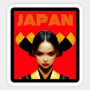 Japanese Geisha Kawaii Girl Sticker